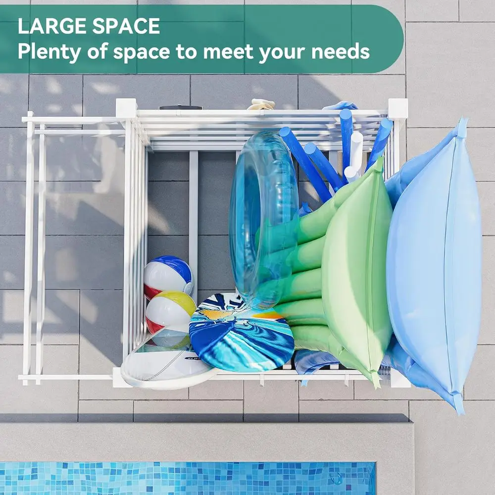 Pool Storage Bin with Towel Ra - Beach Towel Large ulasan dan harga