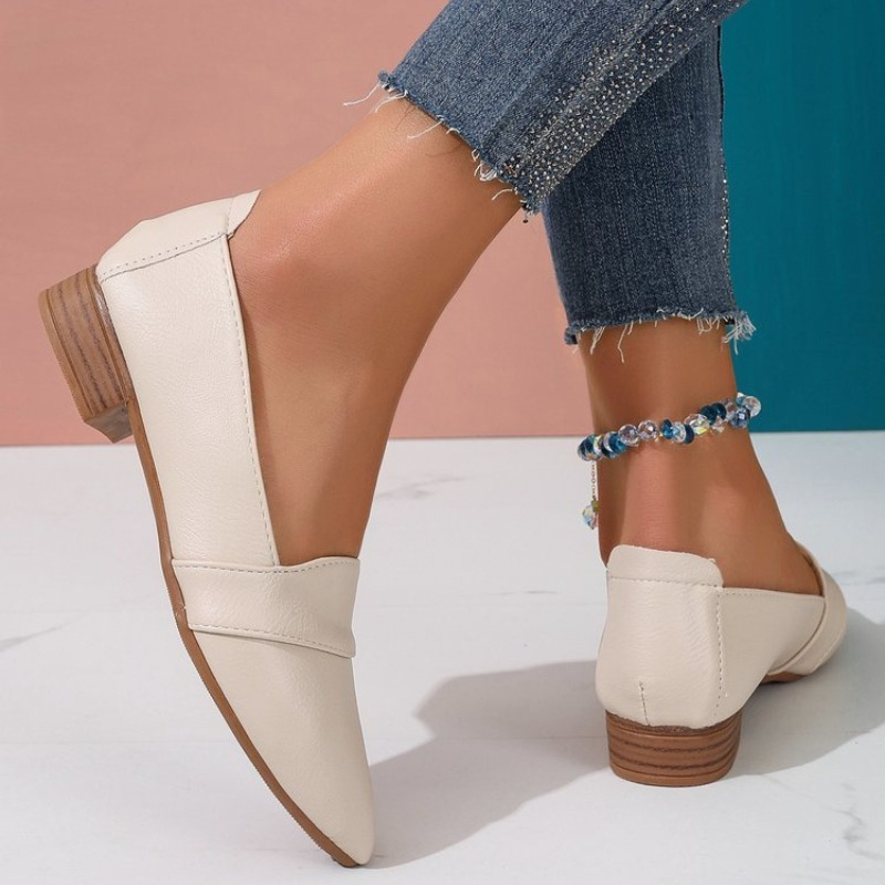 Slip on Shoes Womens Flat Wome - Casual Sandal Leather ulasan dan harga