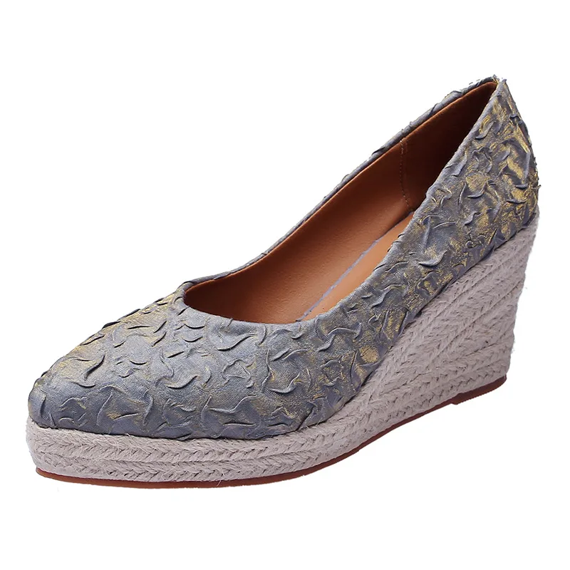 8cm Size 34-42 Breathable Comf - Espadrille Slip On ulasan dan harga