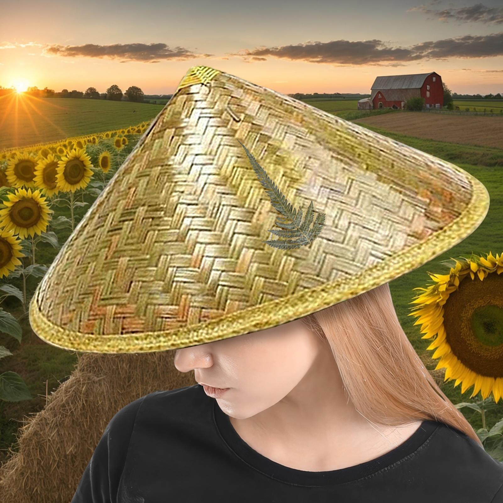 Chinese Straw Hat Handmade Rat - Bucket Hat Straw ulasan dan harga