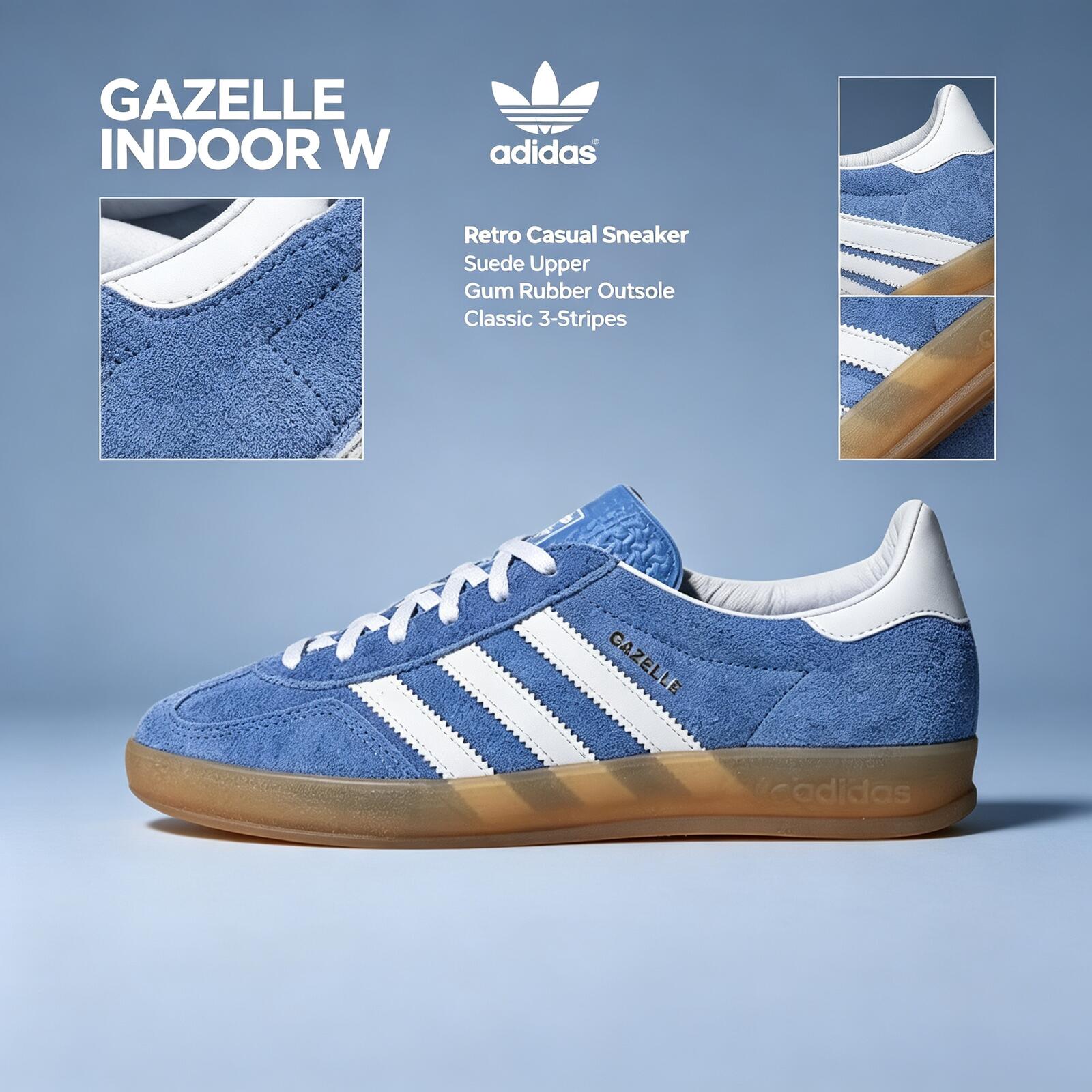 Adidas GAZELLE  INDOOR W Origi - Adidas Shoes Gazelle ulasan dan harga