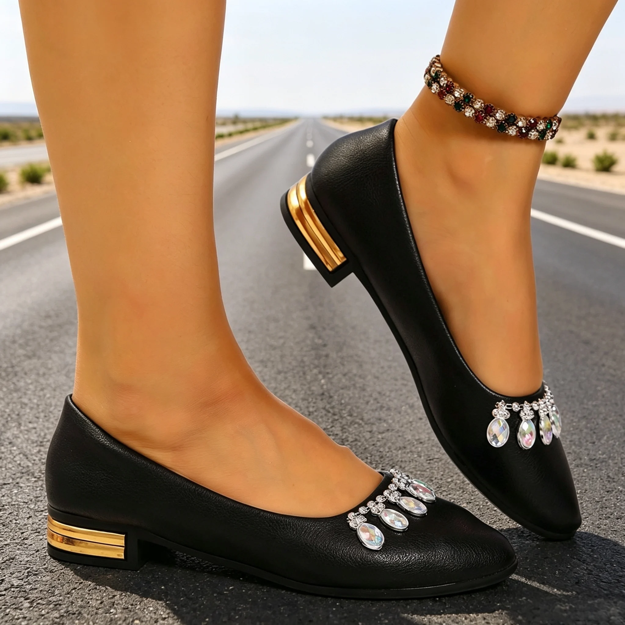 Women Flats Pointed Toe Ballet - Espadrille Slip On ulasan dan harga